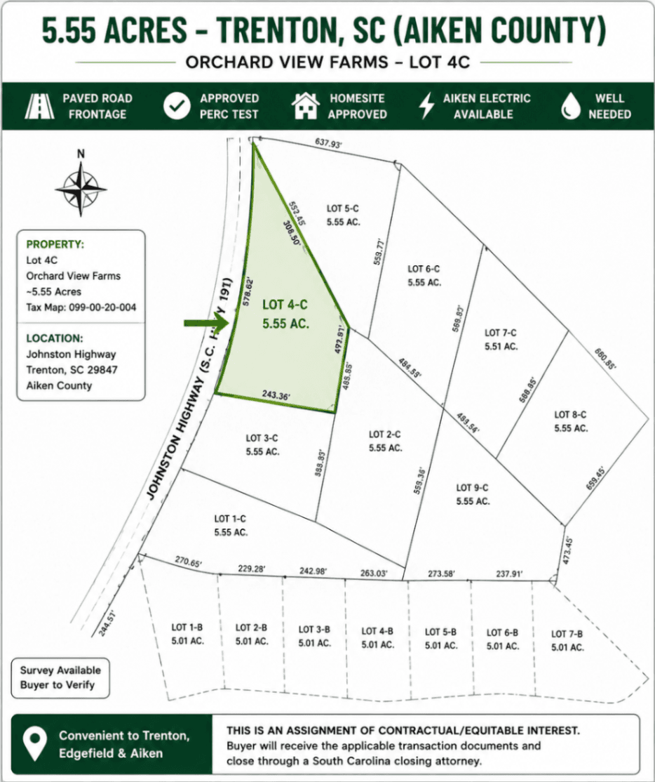 5.55 Acres in Aiken County, SC - photo 2